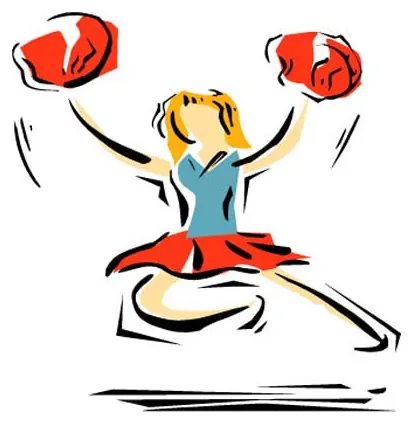 Cheerleader decal