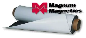 A 12 Inch By 12 Inch Magnetic Sign With Custom Graphics decal