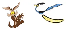 Wile E Coyote and Road Runner decal