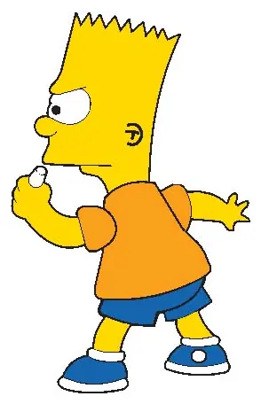 Bart Simpson decal