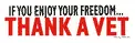 If you enjoy your freedom Thank A Vet decal
