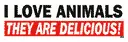 I love animals decal
