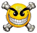 Smiley Crossbones decal