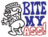 Bite My Ass decal
