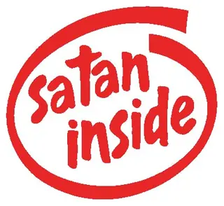 Satan inside decal