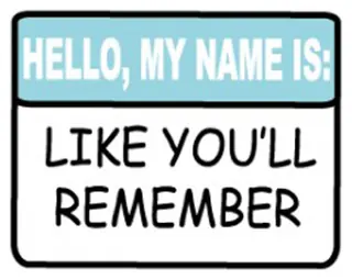 Hello My Name Is decal